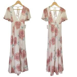 Show Me Your Mumu Faye Flutter Maxi Dress Size XXS Floral Wedding Bells Event
